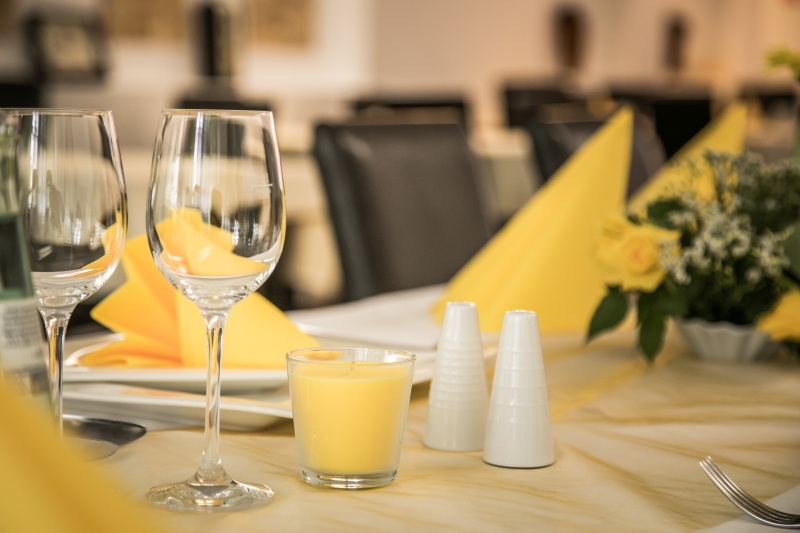Fruehstueckstisch im Hotel-Restaurant Am Rathaus